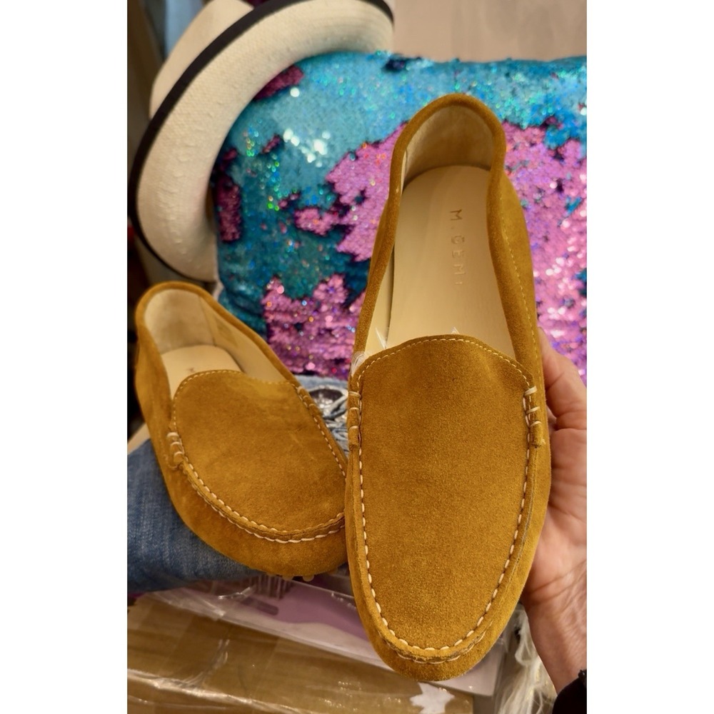 New M. GEMI The Felize Shearling Brown/rust Suede Moc  42 Women's US Size 11 - Picture 8 of 16